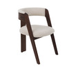Washington - Modern Cream Fabric + Brown Oak Dining Chair (Set of 2) / VGME121259-CRM-DC-1