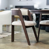 Washington - Modern Cream Fabric + Brown Oak Dining Chair (Set of 2) / VGME121259-CRM-DC-1