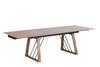 Emmond - Mid-Century Modern Ceramic + Walnut Extendable Dining Table / VGDW-DW3008-08-WAL