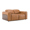 Sandstone - Modern Brown Leather Loveseat w/ 2 Electric Recliners / VGKV-KM.6120-LOVE-BRN