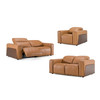 Sandstone - Modern Brown Leather Sofa Set w/ Electric Recliners / VGKV-KM.6120-SET-BRN