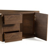 Pilot - Modern Dark Walnut + Beige Leather Desk / VGVC-BT2323