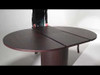 Miami - Modern Brown Round Dining Table with Extension / VGME121255-DT-BRN