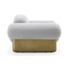Imagine - Contemporary Grey Fabric + Antique Brass Accent Chair / VGFA-CE2014