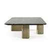 Quest - Modern Black Rose Marble + Antique Brass Coffee Table / VGFA-CT2018