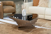 Jovial - Contemporary Brown Glass + Dark Gold Coffee Table / VGFA-CT2041