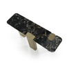 Quest - Modern Black Rose Marble + Antique Brass Console Table / VGFA-DT2205