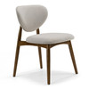Savannah - Mid-Century Modern Grey Fabric + Walnut Dining Chair / VGDW-DC1009-BGE