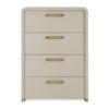 Florence - Modern Beige Leatherette + Gold Chest / VGVC-J2410-4H