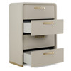 Florence - Modern Beige Leatherette + Gold Chest / VGVC-J2410-4H