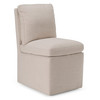 Adrian - Modern Beige Fabric Dining Chair w/ Castor Wheels / VGKK-KF-Y1066-BGE