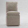 Adrian - Modern Beige Fabric Dining Chair w/ Castor Wheels / VGKK-KF-Y1066-BGE