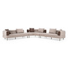 Plume - Modern Brown Fabric Sectional Sofa / VGOD-ZW-24014-BRN