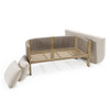 Salvora - Outdoor Beige Fabric & Grey Rope Loveseat / VGVK-WT275-2U-BGE