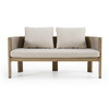 Salvora - Outdoor Beige Fabric & Grey Rope Loveseat / VGVK-WT275-2U-BGE