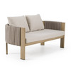 Salvora - Outdoor Beige Fabric & Grey Rope Loveseat / VGVK-WT275-2U-BGE