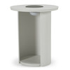 Onza - Outdoor White End Table w/ Solar Light / VGVK-CT009-S-SL-WHT
