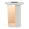 Onza - Outdoor White End Table w/ Solar Light / VGVK-CT009-S-SL-WHT