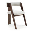 Washington - Modern Off-White Fabric + Brown Oak Dining Chair (Set of 2) / VGME121259-OFFBRN-DC-1