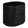 Fields - Modern Black Acacia Nightstand / VGWD-VGD2-BST02-BLK