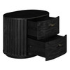 Fields - Modern Black Acacia Nightstand / VGWD-VGD2-BST02-BLK