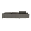 Viola - Italian Contemporary Grey Leather Left Facing Sectional Sofa / VGDTVIOLA-KIM-FUME-LAF-SECT