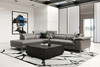 Viola - Italian Contemporary Grey Leather Left Facing Sectional Sofa / VGDTVIOLA-KIM-FUME-LAF-SECT