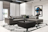 Viola - Italian Contemporary Grey Leather Right Facing Sectional Sofa / VGDTVIOLA-KIM-FUME-RAF-SECT