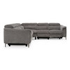 Coffman - Modern Grey Fabric Sectional Sofa w/ Sofa Bed + Recliner / VGMB-MB-R351-GRY