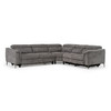 Coffman - Modern Grey Fabric Sectional Sofa w/ Sofa Bed + Recliner / VGMB-MB-R351-GRY