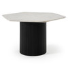 Rivas - Modern White Marble + Black Hex Dining Table / VGNR-NI90201