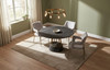 Cotopaxi - Modern Charcoal + Brass Round Dining Table / VGNR-NI90202
