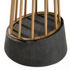 Cotopaxi - Modern Charcoal + Brass Round Dining Table / VGNR-NI90202
