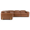 Conrad - Modern Brown Leather Sectional Sofa with 3 Recliners / VGKV-KM.856-BRN