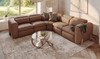 Conrad - Modern Brown Leather Sectional Sofa with 3 Recliners / VGKV-KM.856-BRN
