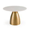 Tilly - Glam White Marble + Gold Round Dining Table / VGGM-M-DT1854R