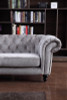 Alexandrina Grey Tufted Velvet Loveseat / VG2T0892-LOVE-GRY