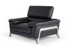 Encore Modern Black Leather Chair / VG2T0724-CHR-BLK