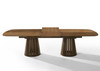 Truman - Mid-Century Modern Walnut Extendable Dining Table + 10 Chairs Set / VGMA-MIT-5346-MI-1240-11PC