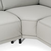 Soho - Italian Right Facing Light Grey Nirvana Leather Sectional Sofa / VGCCSOHO-RAF-LTGRY-SECT
