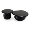 Kalvin - Modern Black Concrete Nesting Coffee Table Set / VGGR-675536-675541-BLK