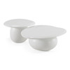 Kalvin - Modern Ivory Concrete Nesting Coffee Table Set / VGGR-675536-675541-IVY