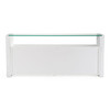 Ashley - Modern Glass + White Fiberglass Buffet / VGVC-G2588