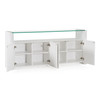 Ashley - Modern Glass + White Fiberglass Buffet / VGVC-G2588