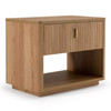 Roma - Modern Oak + Gold Nightstand / VGAN-ROMA-NS-OAK