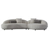 Delvan - Contemporary Beige Fabric Right Facing Chaise Sectional Sofa / VGEV-25158-BGE
