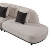 Falcone - Contemporary Off-White + Grey Bonded Leather Curved Sectional Sofa / VGEV-W2414-OFFWHT