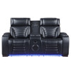 Ephron Power Motion Loveseat W/ Console, Power Headrests, LED & Speakers / LV06081