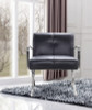 Delano Modern Black Leather Lounge Chair / VG2T0731-BLK