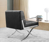 Delano Modern Black Leather Lounge Chair / VG2T0731-BLK